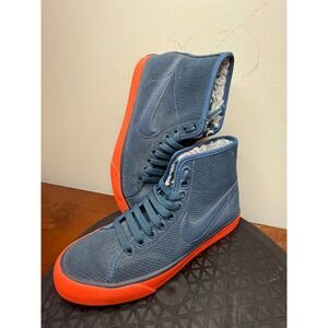Nike Blazer High Top Sneakers Women's Athletic Shoes Blue Orange Sz 6 807163-448
